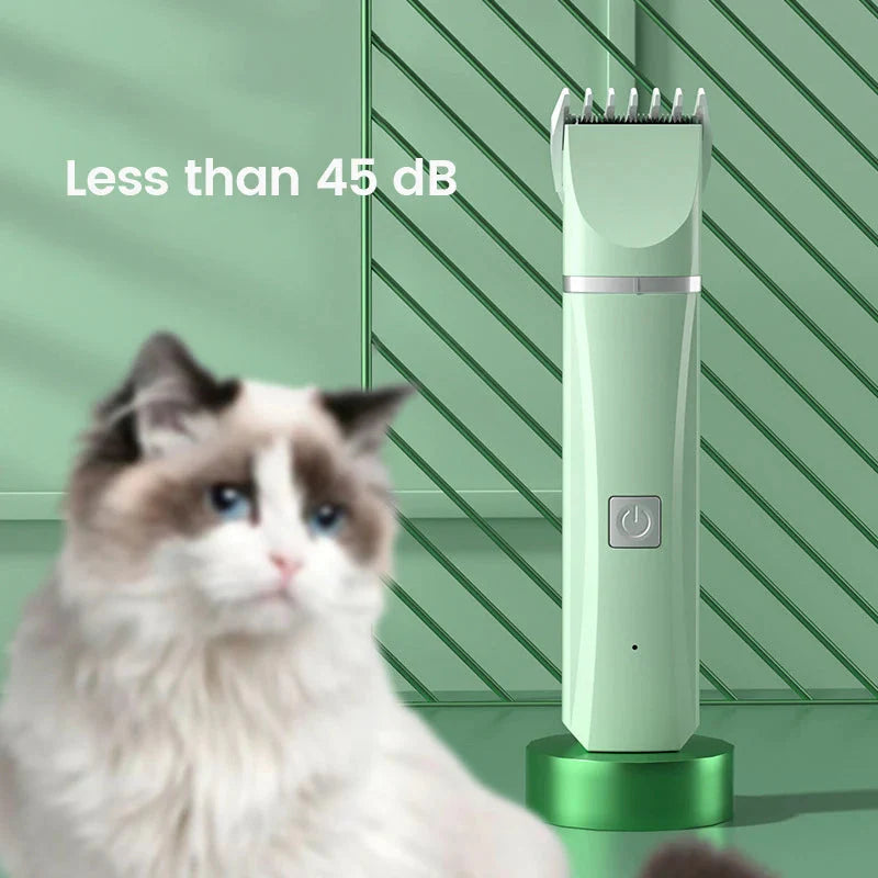 Kit de Aseo Eléctrico 4 en 1 para Mascotas - Cortapelo, Cortapelos, Lima de Uñas para Gatos y Perros