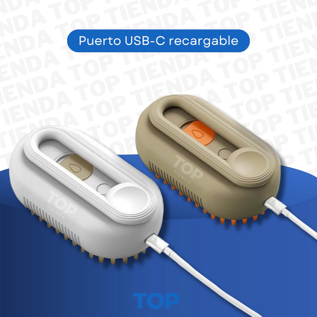 Cepillo a vapor eléctrico para perros y gatos, 3 en 1 con sprays y peines de masaje