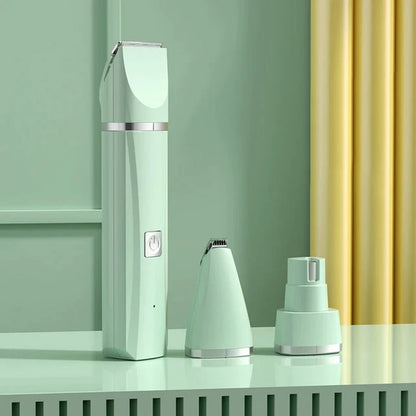 Kit de Aseo Eléctrico 4 en 1 para Mascotas - Cortapelo, Cortapelos, Lima de Uñas para Gatos y Perros